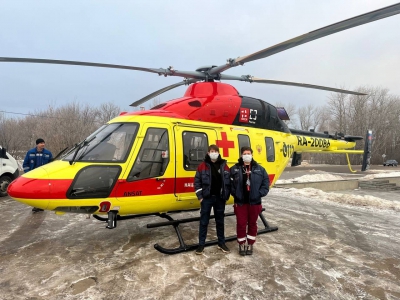 Жителя Киреевска вертолетом санитарной авиации доставили в Москву