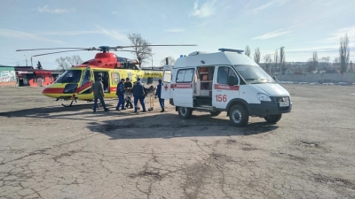 Вертолёт санитарной авиации доставил в Тулу жителя Ефремова с сильными ожогами